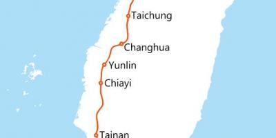 Tajvan, brza pruga put mapu