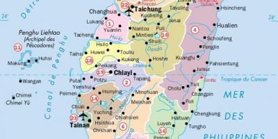 Mapa Tajvan gradova