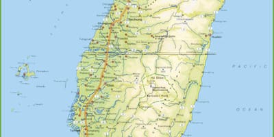Mapa Tajvan isključen