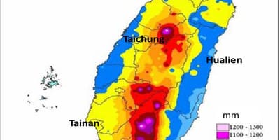 Mapa Tajvan klime