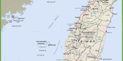 Mapa Tajvan