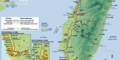 Tajvan željezničke voz mapu